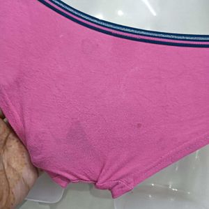 Comfortable 🪔Pink Briefs with Striped Waistband