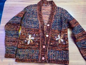 Embroidered Knit Cardigan