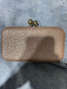 Sparkling Rose Gold Clutch Bag