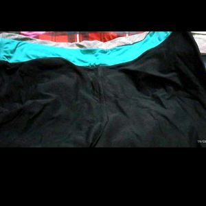 Comfortable Black track Pants with Teal Waistband
