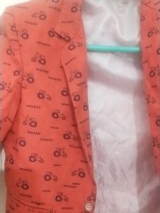 Urgent Sell Boys Orange Patterned Blazer