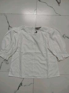 White Puff Sleeve Blouse