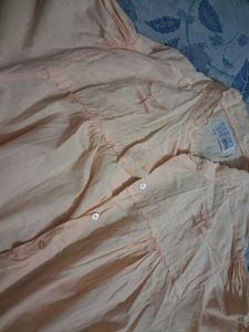 Peach Butterfly Night shirt