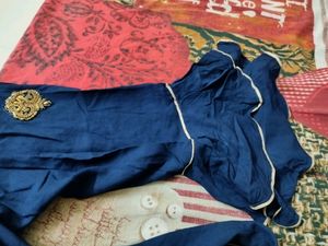 Party wear Blue Kurta With Golden Worked Butis