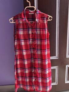 Oxygen brand Sleeveless Red Plaid Dress