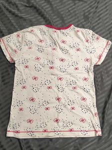 Cute Bow Print Night wear tops - Combo of Two