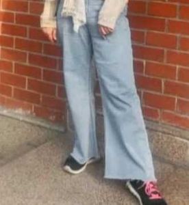 Light Wash Wide Leg Denim Jeans
