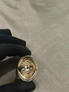 Sparkling Blue &amp; White Stone Ring
