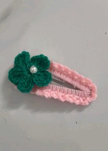 Crochet Flower Hair Clip