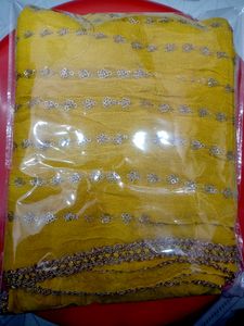 Yellow Embroidery Dupatta