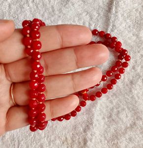 Diamond Cut Real Ruby Mala, 108 beads