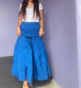 Stunning Blue Strapless skirt