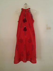 Red Printed Kurta (Women's)