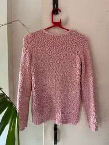 Veromoda Pink Textured Knit Sweater