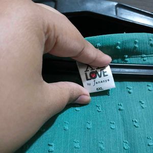 Teal Textured Kurta