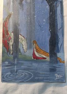 Dragon &amp; Maiden Art oil painting