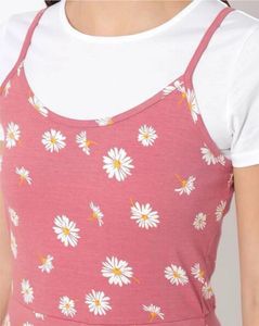 Daisy Print Spaghetti Strap Dress