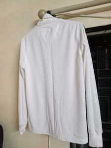Men's White Turtleneck T-Shirt