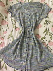 Striped Button-Down Dress