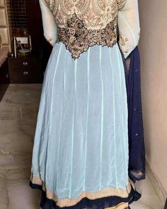 Beautiful patchwork Gown with Dupatta