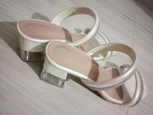 White Stone Heels For Women