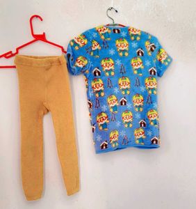 Very Cute Minions Shirt With Leggings