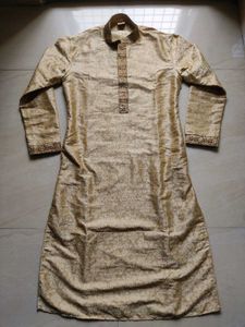 Men's Golden Brocade Kurta