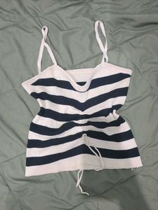 Striped Ruched Cami Top
