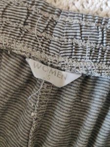 Cozy Striped Pajama Shorts with Lace Trim