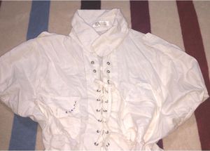 White Lace-Up babydoll Dress