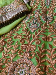 Embellished Green Lehenga Choli Set 💚✨