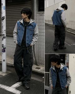 Kiabi Denim Jacket with Grey Hoodie