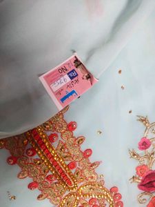 Designer Light Blue Salwar Suit material