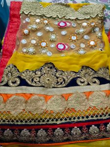 yellow saree with beautiful border