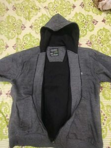 Men's Grey Zip-Up Hoodie