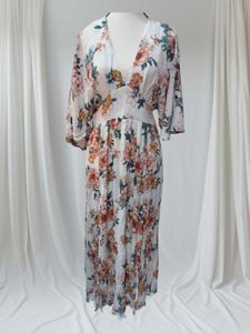 Floral Print Maxi Dress with Slits