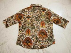 Paisley Print Button-Up Shirt