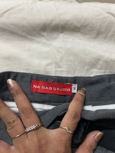 Stylish Grey Shorts with Belt
