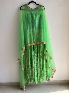 Brand new Stunning Green Cape Ethnic Gown
