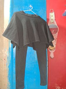 leggings with attached  skirt