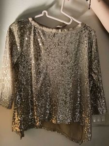 Gold Party Flowy Top