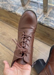 Brown Lace-up Ankle Boots