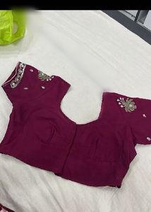 Heavy work designer Purple Festive Saree