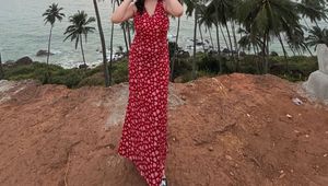 Red Floral Maxi Dress