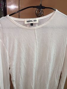 General Idea White Long Sleeve Top