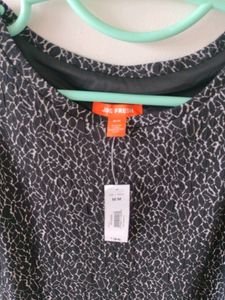 Joe Fresh Sleeveless Black And White Flare Dress