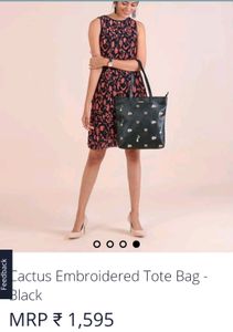 Unused Chumbak embroidery tote bag