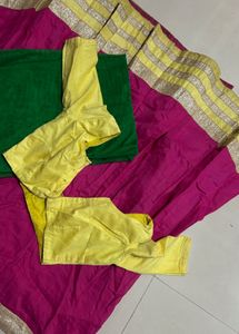 Vibrant Pink & Yellow Lehenga Choli Set