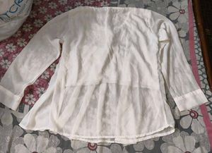 Elegant White Kurta with Gold Embellishments 🤍✨