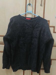 Cozy Black Fuzzy Sweater